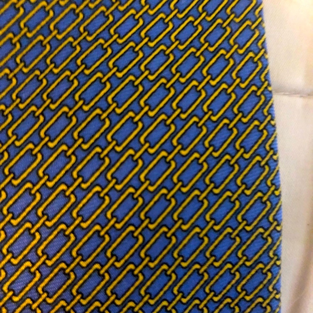 Blue and yellow Peter Blair silk tie